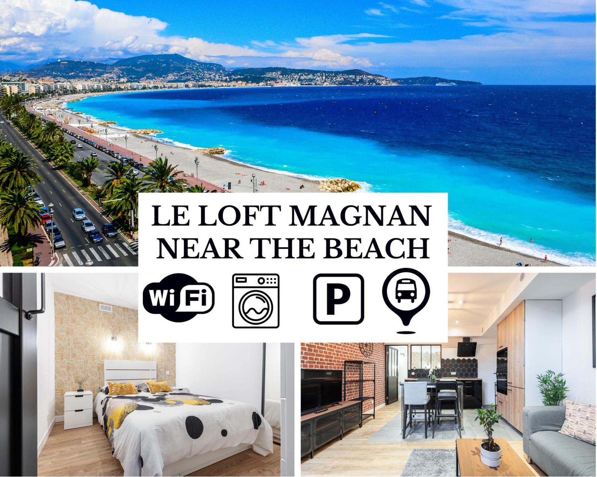 Le Loft Magnan - Ac- Pres Mer - Wifi - Parking - Confort Et Moderne - Supermarches Et Tram Proches Nizza Esterno foto